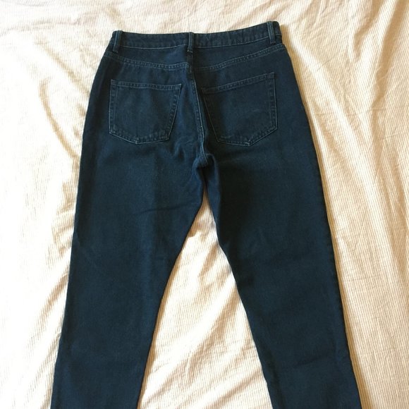 Topshop Blue-Black (Navy) Mom Jeans W34 L32 - Picture 3 of 4